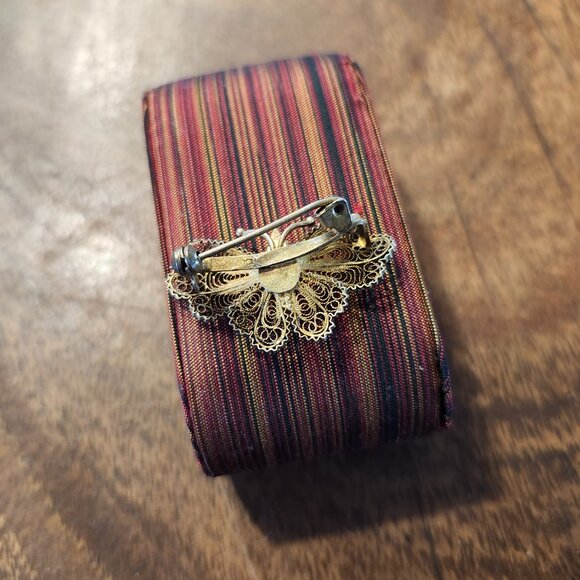 antique silver butterfly brooch - Picture 3 of 4